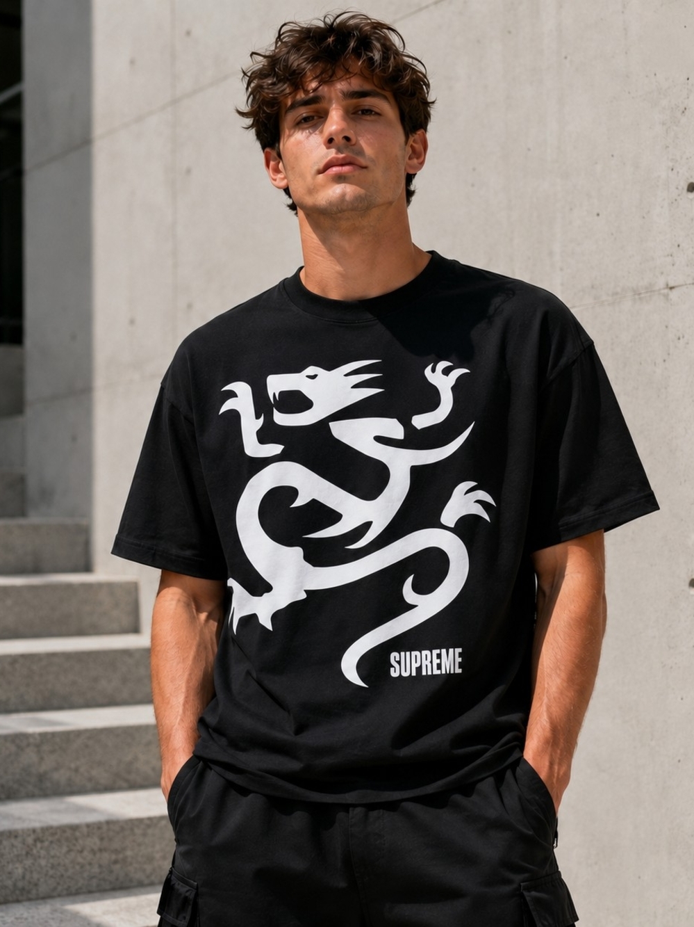 Supreme Mobb Deep Dragon Tee Black Size L New